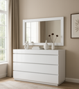 Aparador de quarto L1200 x L415 x A800 Branco glossy