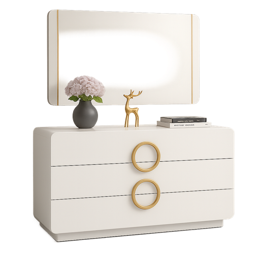 Aparador de quarto L1200 x L415 x A800 Branco glossy