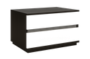 Mesa de Cabeceira (direita) L590 x L400 x A460 Branco glossy + castanho nogueira