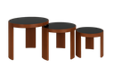 Conjunto de mesas Castanho- D550 x A505 D535 x A435 D520 x A365 