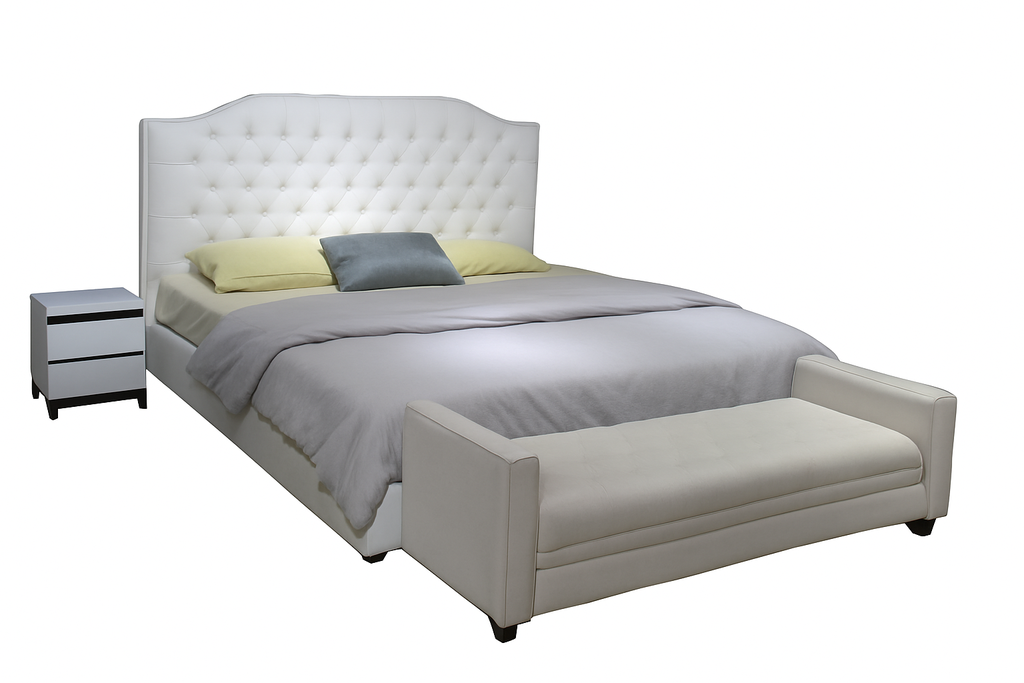 Cama Leather 1.8*2.0 Castanho Claro
