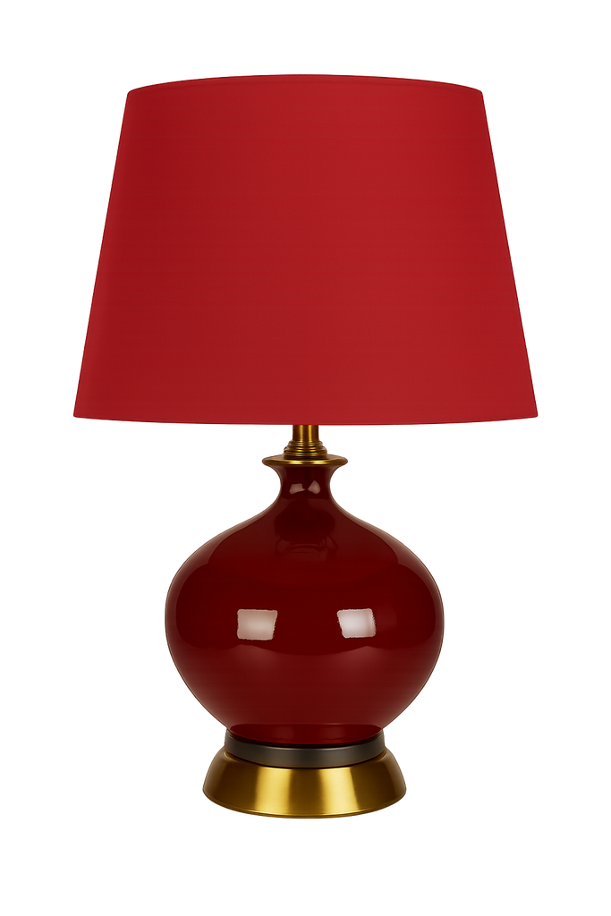 Candieero De Mesa Ceramica Vermelho H60*D33