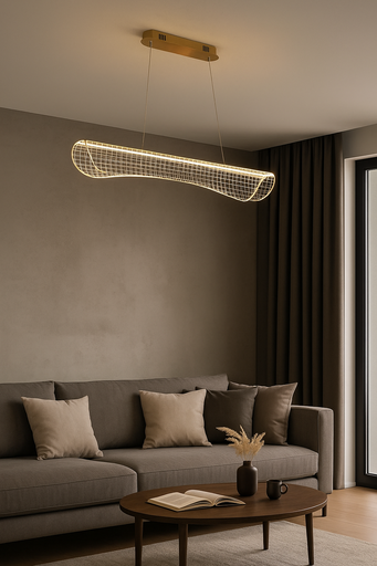 [008] Candeeiro L100*W8*H15 Dourado
